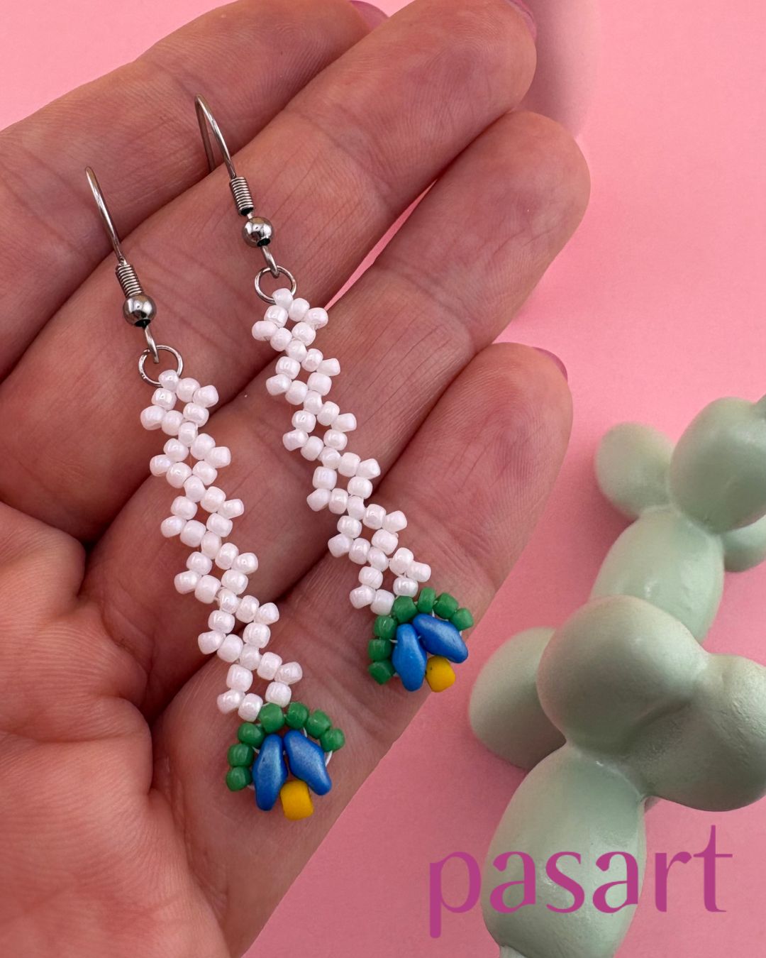 jak zrobić wiosenne kolczyki z koralików